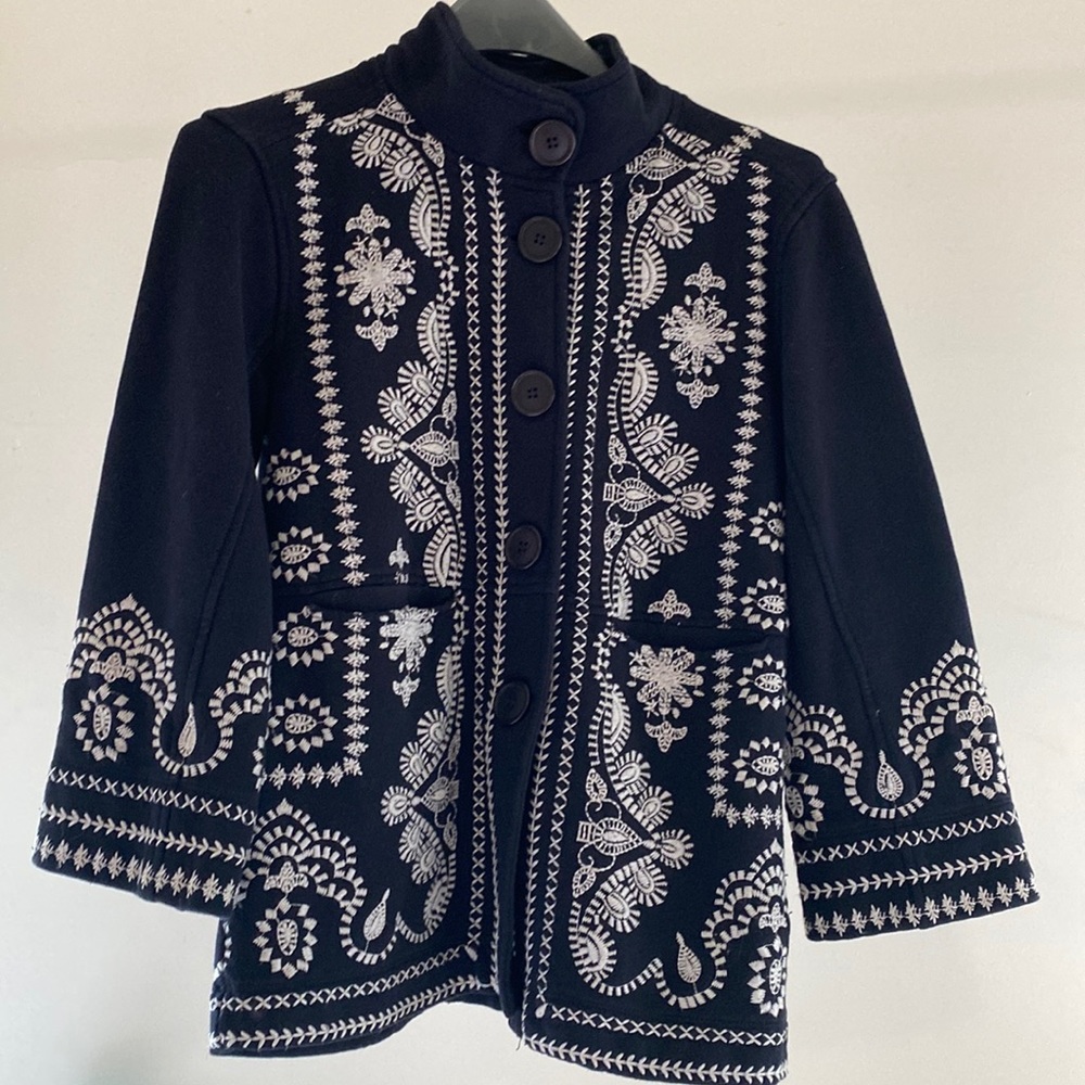 Johnny Was Embroidered cardigan